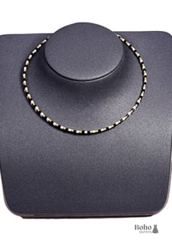 Boho Necklace, Tila Bead Choker, Color of Life